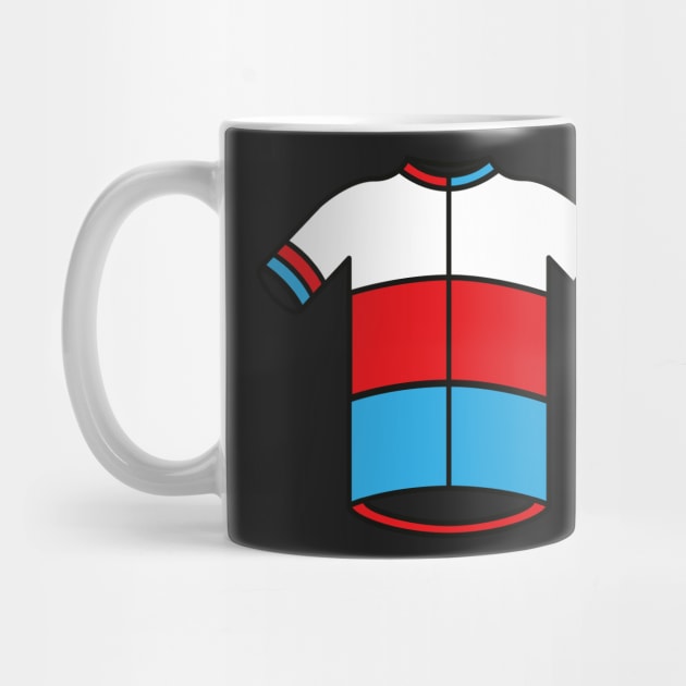 Blue & Red Cycling Jersey Pattern by Radradrad